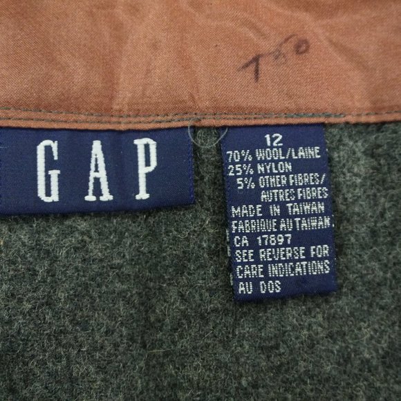 Gap Wool Skirt Grey Size 12 - Picture 7 of 8